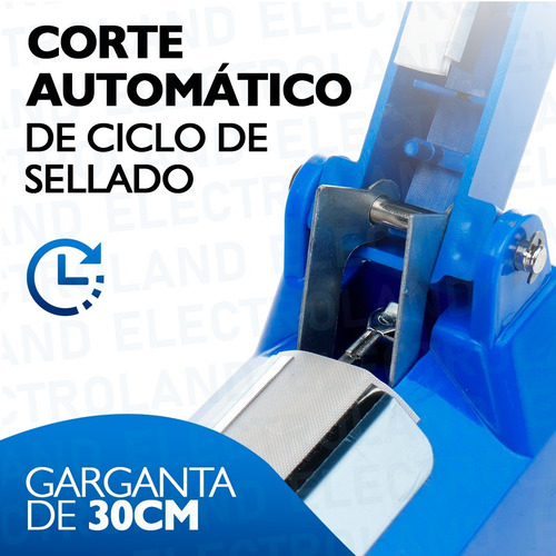 Imagen 6 de 10 de Selladora Cortadora Bolsa 30cm Regulador Mayor Potencia