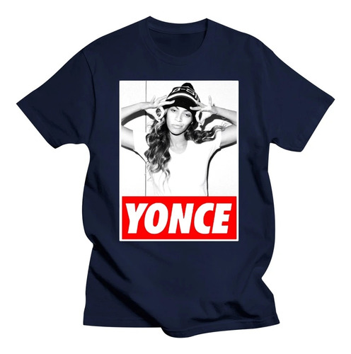 Camiseta Neutra Estampada Con Motivo De Beyoncé Yonce