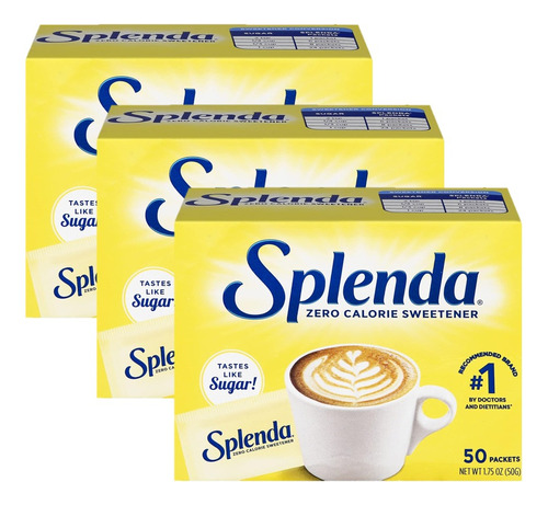 Splenda Endulzante 50 Sobres X 3 Cajas De 50 G Cada Una