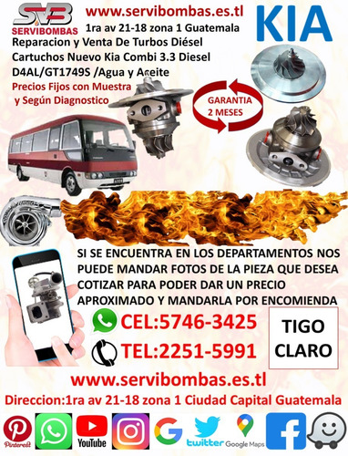 Imagen 2 de 4 de Reparacion De Kia Combi Turbo Diesel 3.3 D4al Guatem