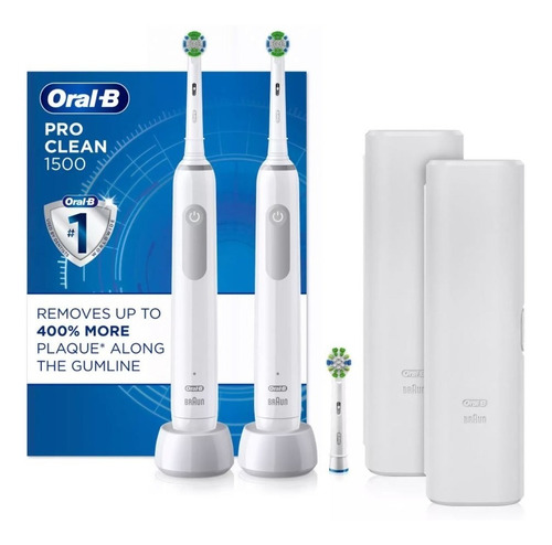 Imagen 2 de 2 de Cepillo Eléctrico Oral-b Pro Clean 1500 (paquete De 2)