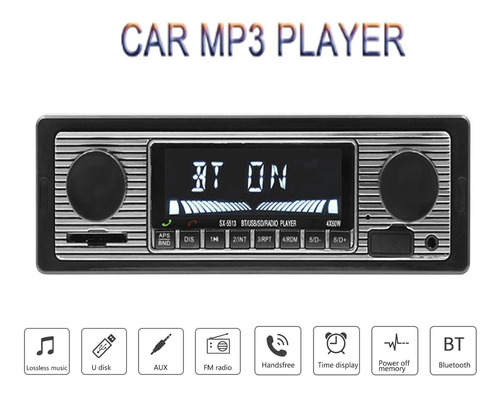 Carro Bluetooth Mp3 Player Rádio Estéreo Antigo Retro