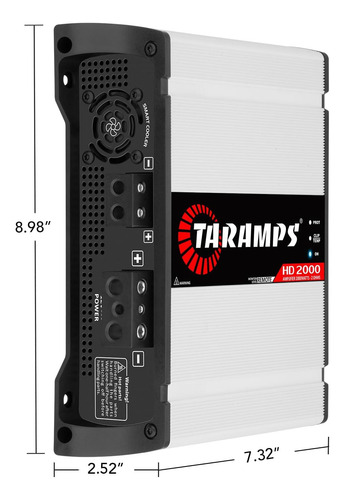 Taramps Hd Ohms 1 Canal 2000 Watts Rms Max Audio De De Rango
