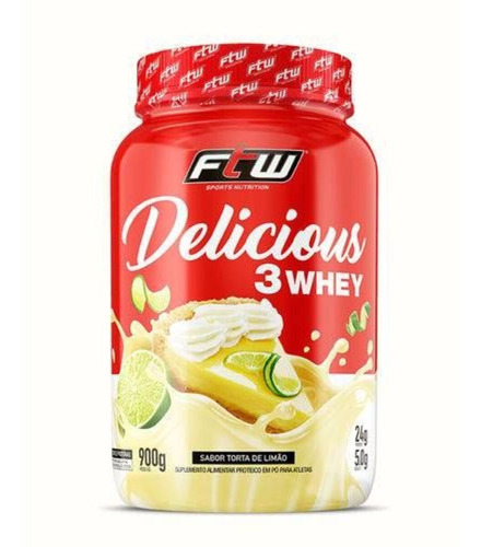 Delicious 3 Whey - 900g Torta De Limão - Ftw