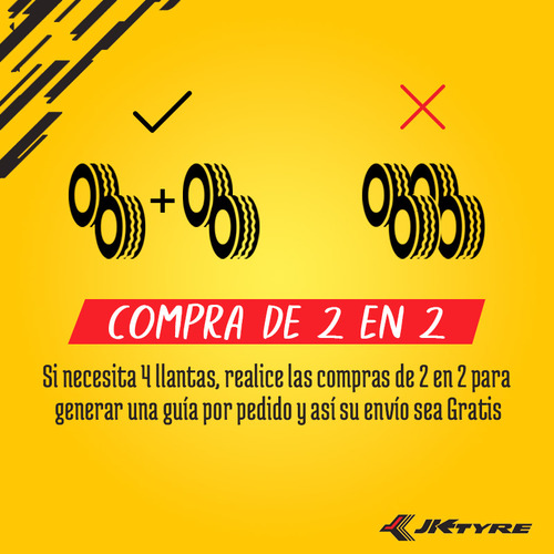 Paquete De 2 Llantas 195/65 R15 Jk Tyre Ux1 91h H 210 Km/h