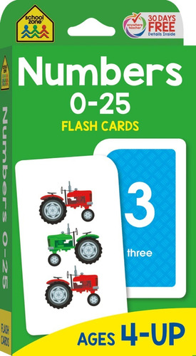 Flash Cards Números Del 0 Al 25