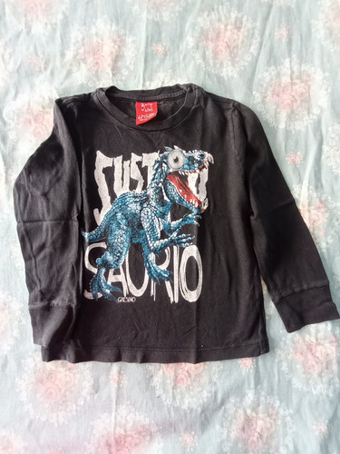 Remera Manga Larga Para Niños Talle 4. Grisino. 