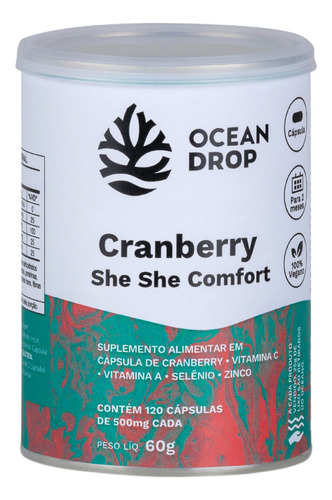 Cranberry Ocean Drop Zinco Vitamina A Vitamina C  E Selênio 