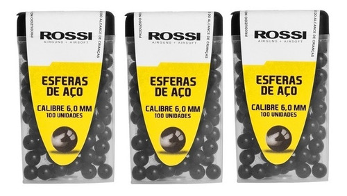 Imagem 1 de 2 de Kit Esferas De Aço Carbono Rossi 6mm - 300 Unidades