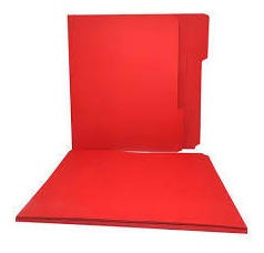 Carpeta Manila De Color Rojo Tamaño Carta X 50 Unidades