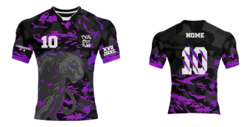Arte Em Vetor Camisa Onça Pintada Roxa