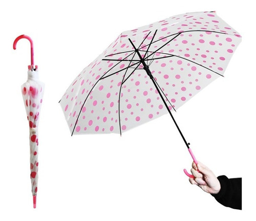 Paraguas Infantil Lunares Color 8 Varillas 72cm Premium 