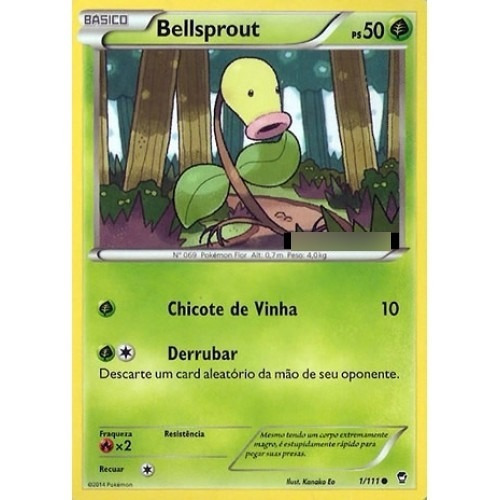 2x Bellsprout Pokémon Planta Comum 1/111 - Pokemon Card Game