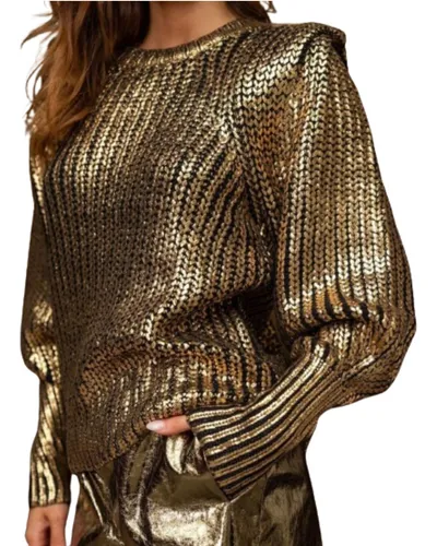 Sueter dorado mujer hotsell