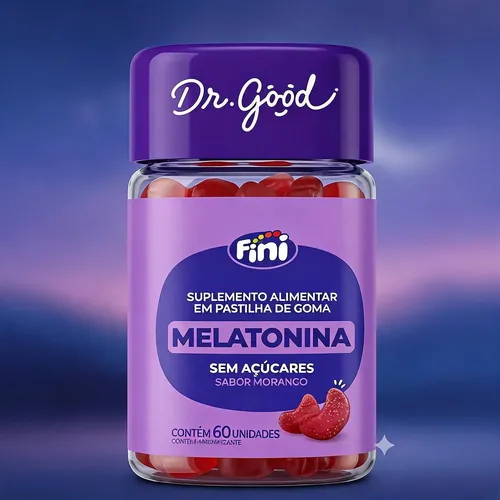 Melatonina Dr Good Fini Gomas Do Sono Morango 60 Gomas Morango