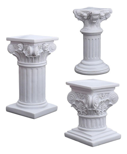 3 Uds Pilar Romano Estatua De Columna Griega Soporte De