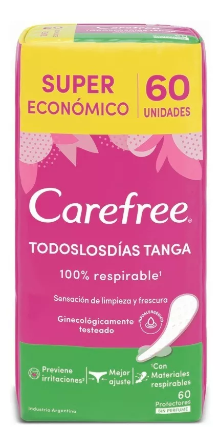 Segunda imagen para búsqueda de protectores diarios carefree 60