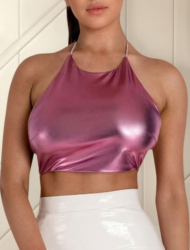 . Camiseta Sin Mangas Con Camisola For Mujer, Cuello