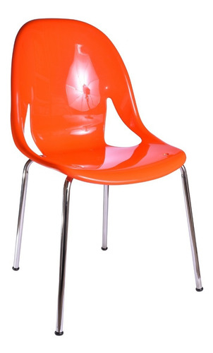 Imagen 9 de 10 de Silla Caño Cromado Comedor Cocina Apilable Moderna Living X4