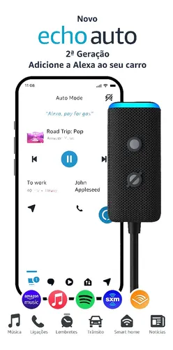 Amazon Echo Auto 2 Alexa Assistente Digital Smart No Carro