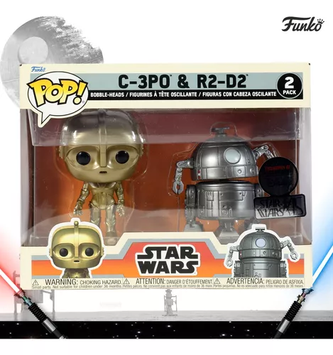 Funko Pop Star Wars: Star Wars - R2-D2 & C-3PO Exclusivo 2 Pack, Funko Pop