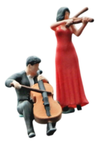 2 Figuras De Músico A Escala 1/64, Mini Figuras De