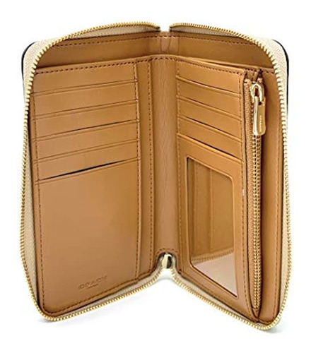Cartera Con Cremallera Mediana Color Caqui Claro Tiza