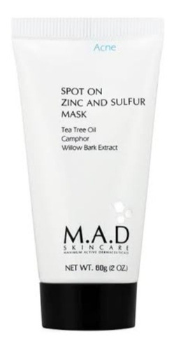 Mad Spot On Zinc And Sulfur Mask Tipo de piel Grasa