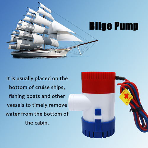 Bomba De Drenagem 1100gph 12v Para Barcos A Motor Home