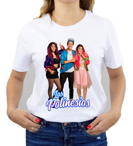 Polera Estampada Dama 100%algodón Diseño Los Polinesios 584