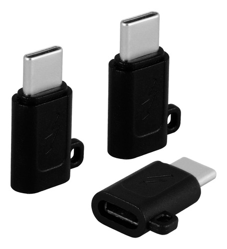 3 Piezas Adaptador Tipo C Macho Para iPhone Hembra