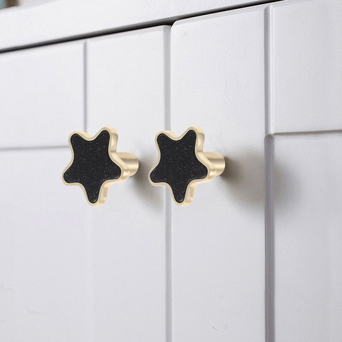 Pomos De Puerta Decorativos De Metal En Forma De Estrella, 2