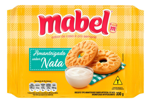 Biscoito Amanteigado Nata Mabel Pacote 330g