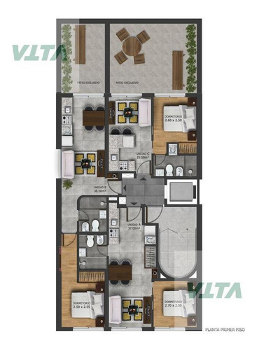 Imagen 6 de 7 de Venta Departamento Un Dormitorio Maipu 2200 Estrenar Abasto