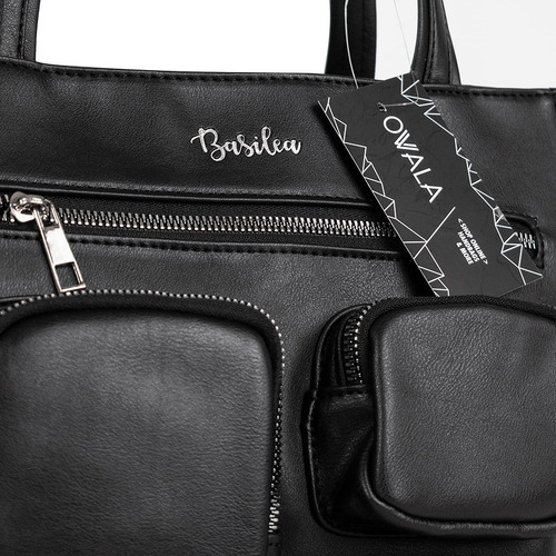 Cartera Mujer Tote Bag Bolso Bolsillos Simil Cuero Basilea