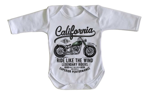 Body Bebê Luxo Davidson Califórnia Moto Harley Motoqueiro
