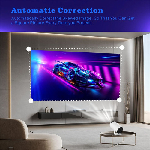 Proyector Portátil Compacto Con Pantalla De 130 Pulgadas
