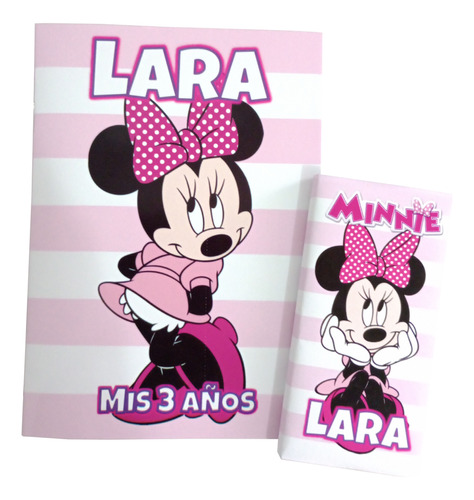 Souvenir Minnie 50 Libritos Personalizados Y 50 Lapices X6