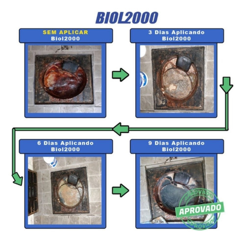 Biol 2000 450g 30 Sachês Desentope Canos Fossas E Tubulações