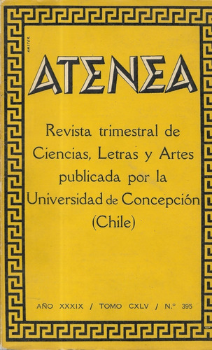 Revista Atenea / N° 395 / Año 1962