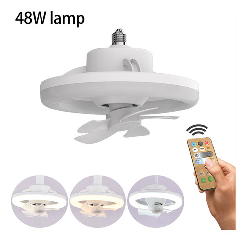 Luz De Ventilador Giratoria De 360° Con Colores Ajustables