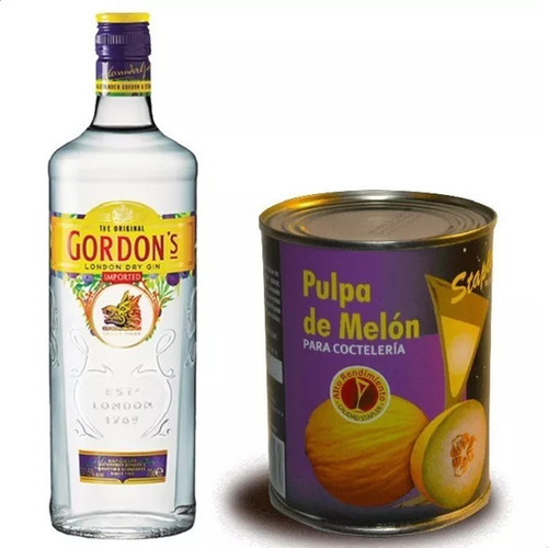 Gin Gordons 700ml London Dry + Pulpa Melon Stapler 880g