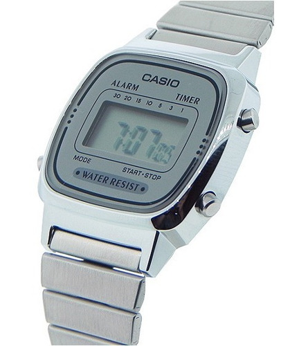 Relógio Casio Feminino Vintage Prata Tamanho Mini Original