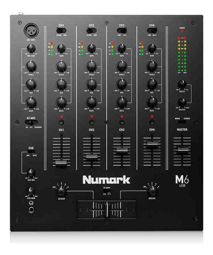 Mezclador Scratch De 3 Canales Para Djs M6 Usb Black - Numar