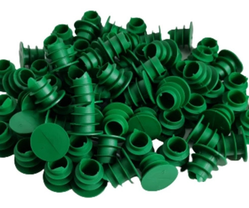 Batoque De Plástico Para Litro /garrafa Tampa Rolha 100 Unds Cor Verde