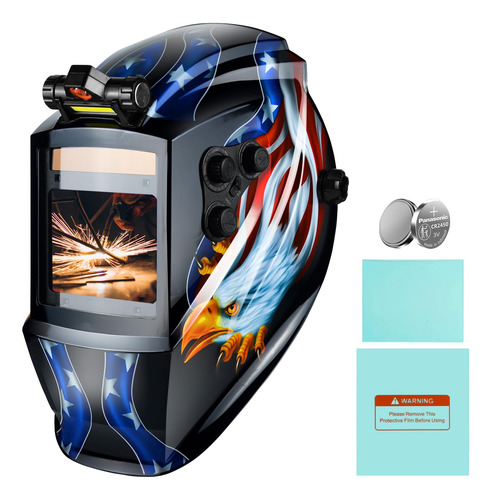 Trqwh Casco De Soldadura Con Oscurecimiento Automatico, Visi