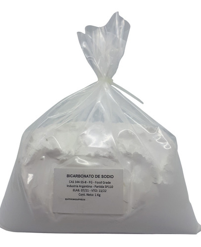 Bicarbonato Sodio Fg 1 Kg Grado Alimentario Químicaxquimicos
