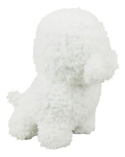 Cachorro Poodle Língua Fora De Pelúcia Presente Fofinho 22 C Cor Branco