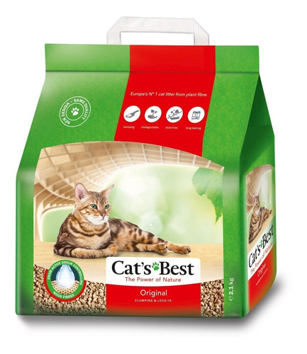 Arena Gato Cats Best Biodegradable 2.1 Kg. Lecho Natural