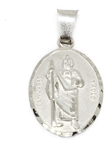 Medalla San Judas 2 Cm  De Plata 925 +estuche Vp8